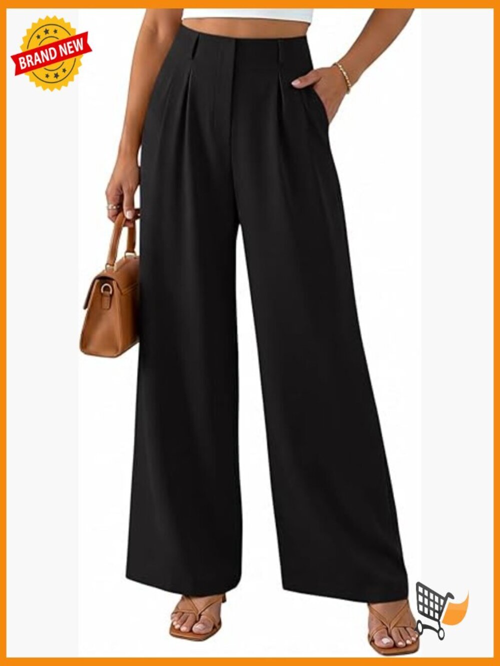 Wide Leg High Waisted Dress Pants for Women Business Casual Work Trousers Slacks